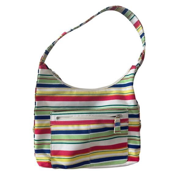 Festival Purse Colorful Colorful Stripe 90s Pockets Concert Travel Shoulder Bag - Picture 2 of 10